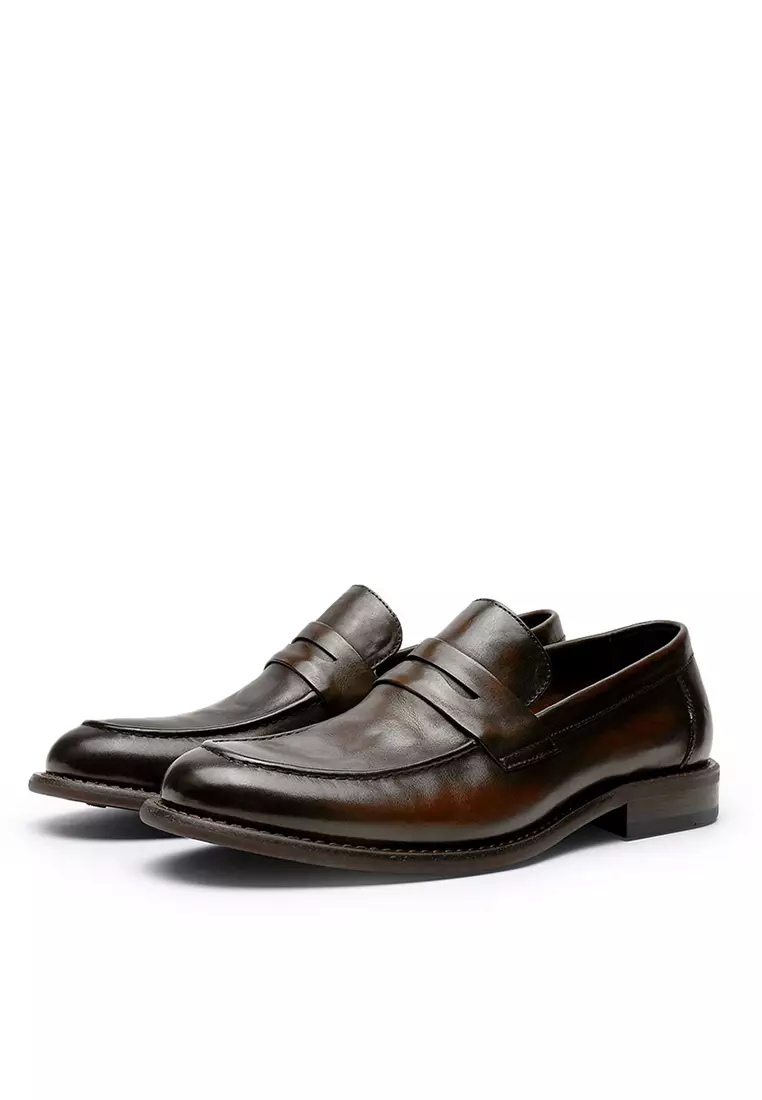 Grain Leather Penny Loafers DS1309-01-02