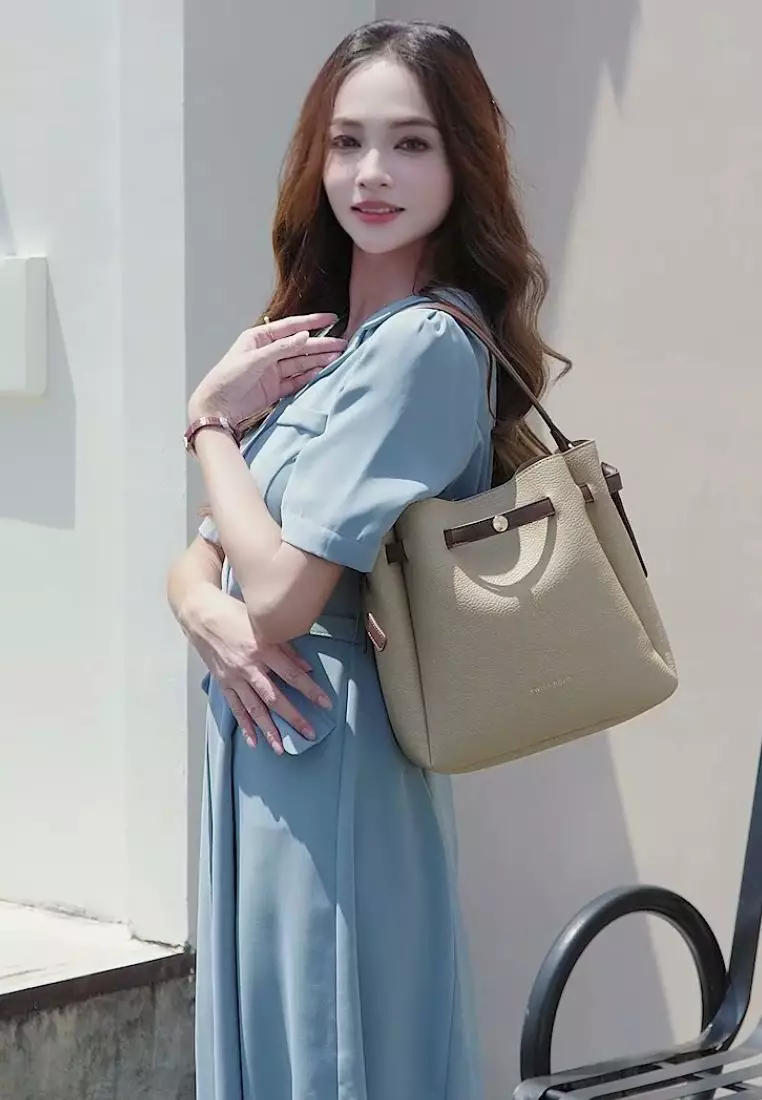 Women's Top Handle Bag / Sling Bag / Crossbody Bag / Shoulder Bag (Tas Tangan Wanita / Tas Selempang Wanita / Tas Bahu Wanita) - Cokelat