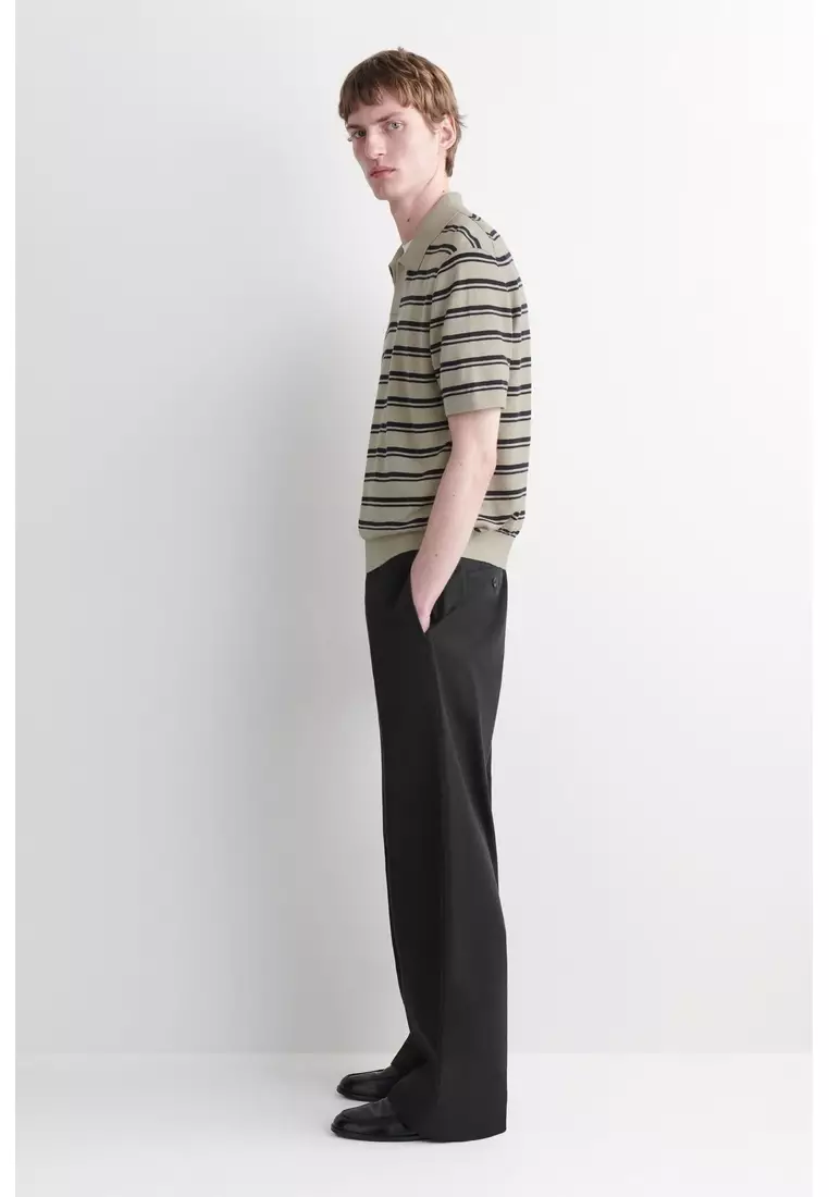 KNITTED LINEN POLO SHIRT