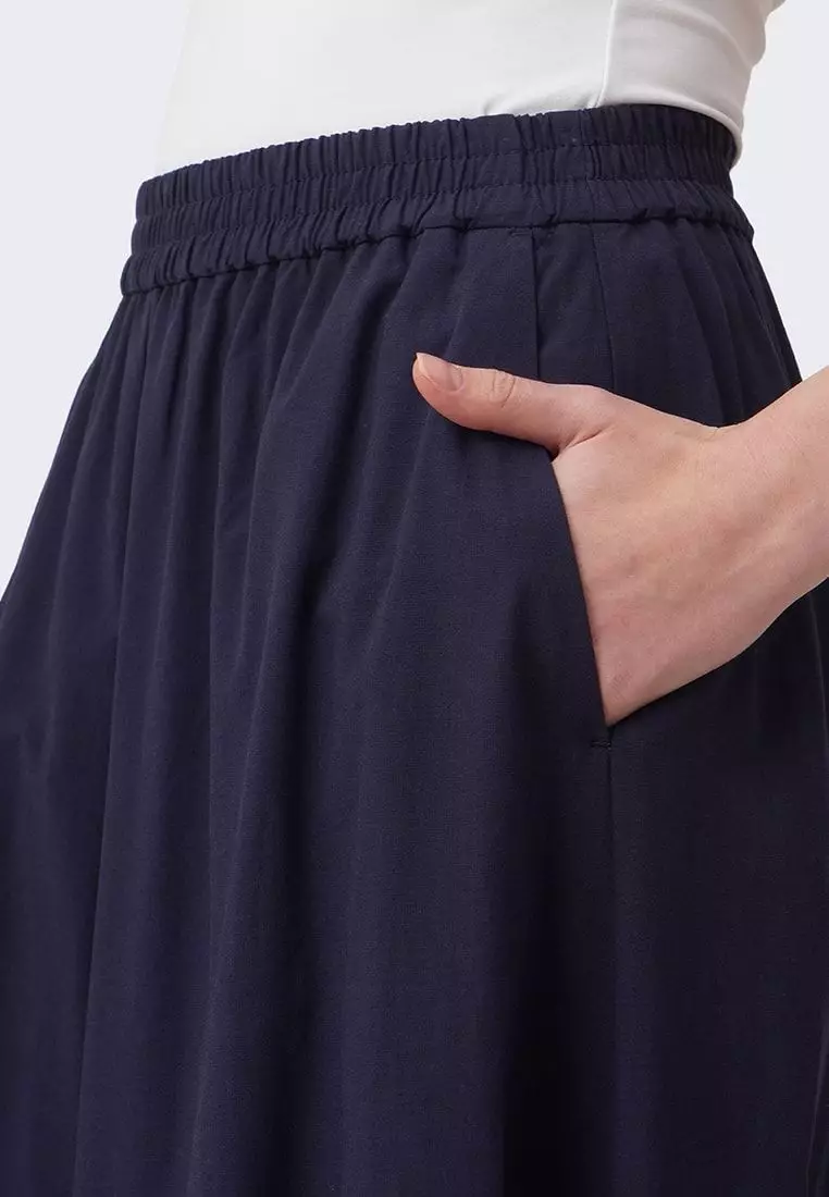 Women's Voluminous Elastic Midi Skirt