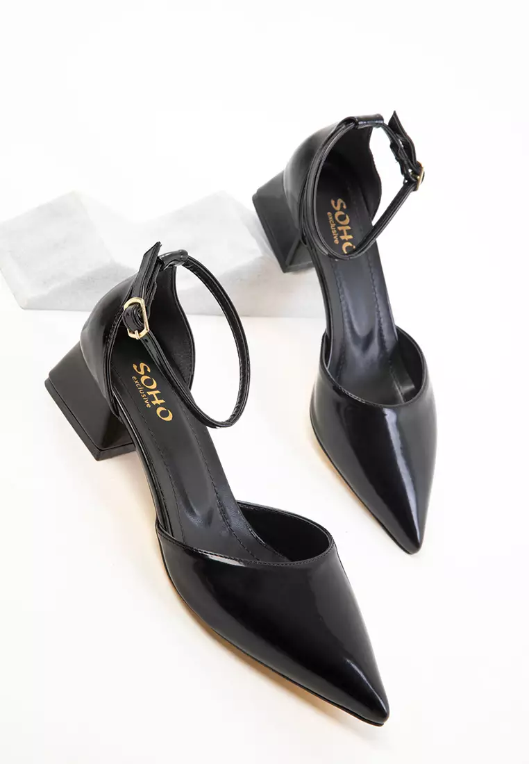 Patent Leather Classic Heeled Shoes