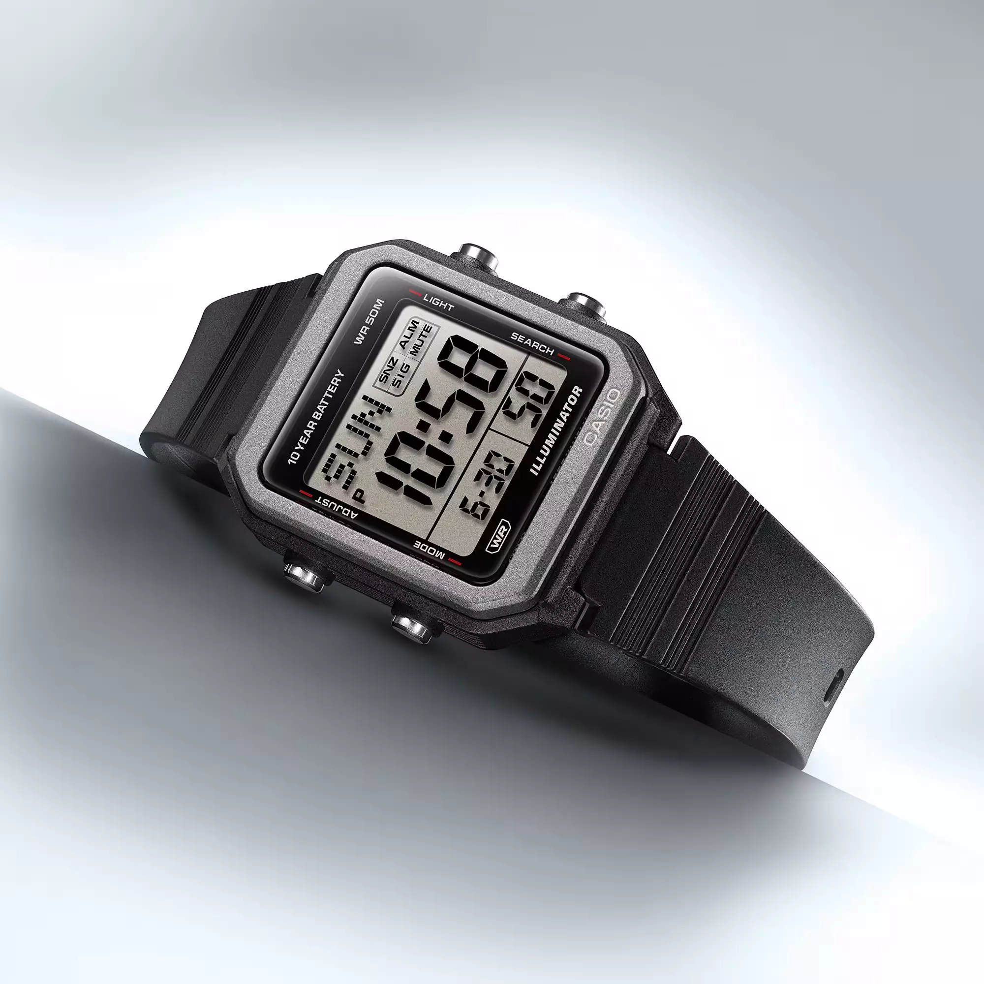 Casio Jam Tangan Pria dengan format Digital W-221H-1AVDF