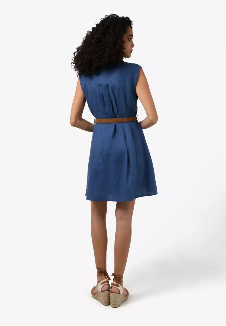 Ami Linen Mini Beach Dress