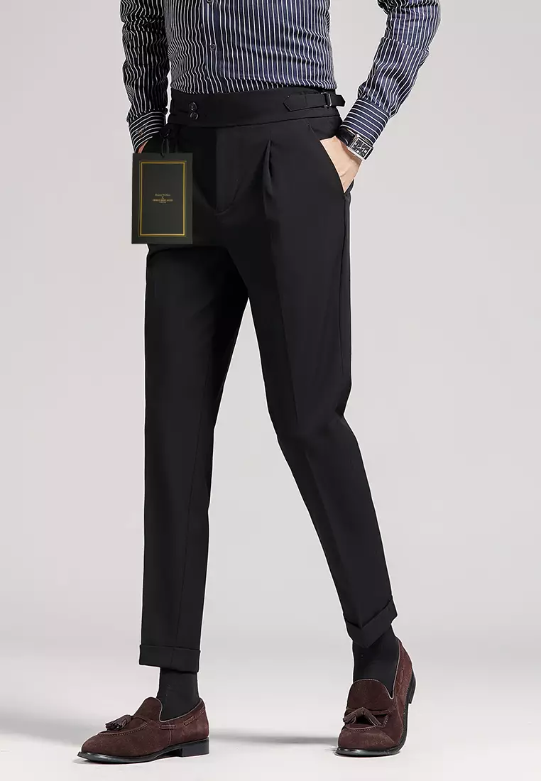 Slim Fit Cropped Suit Pants DF1003