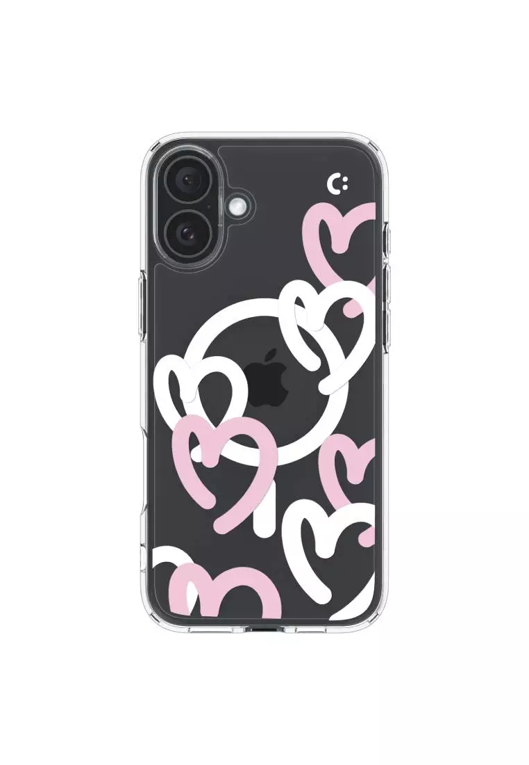 Buy Spigen Spigen iPhone 16 Case Ultra Hybrid MagFit Hearts White Pink