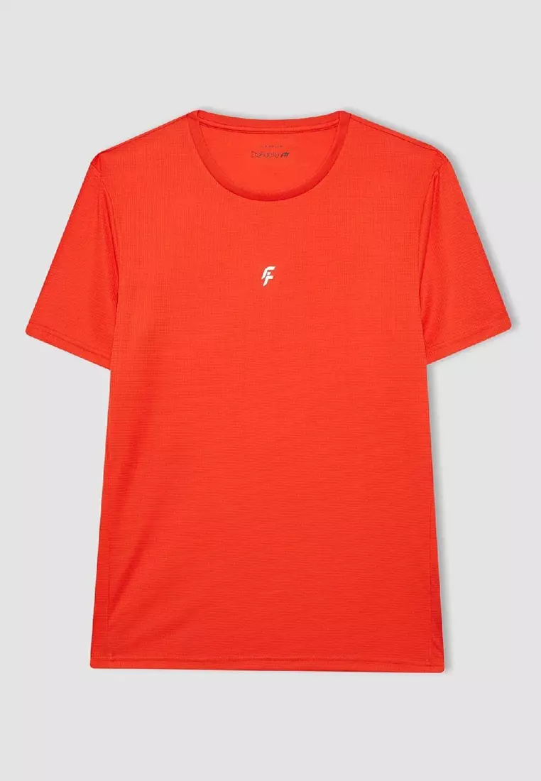 Slim Fit Printed Sports T-Shirt