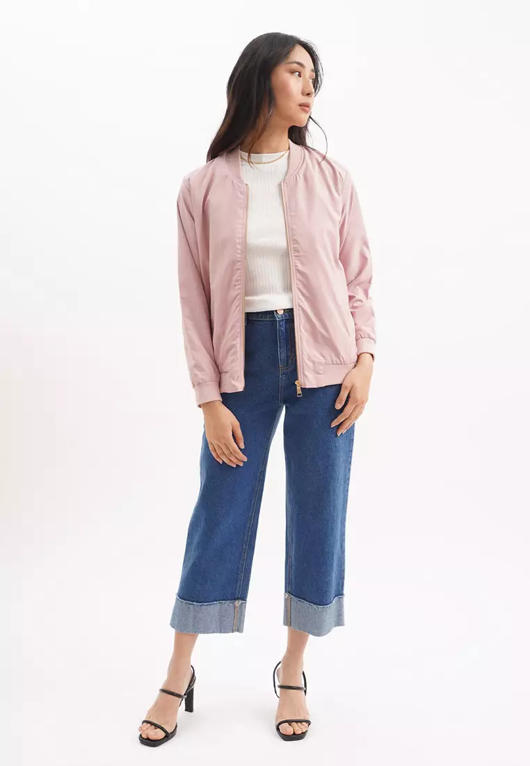Penshoppe bomber jacket pink clearance