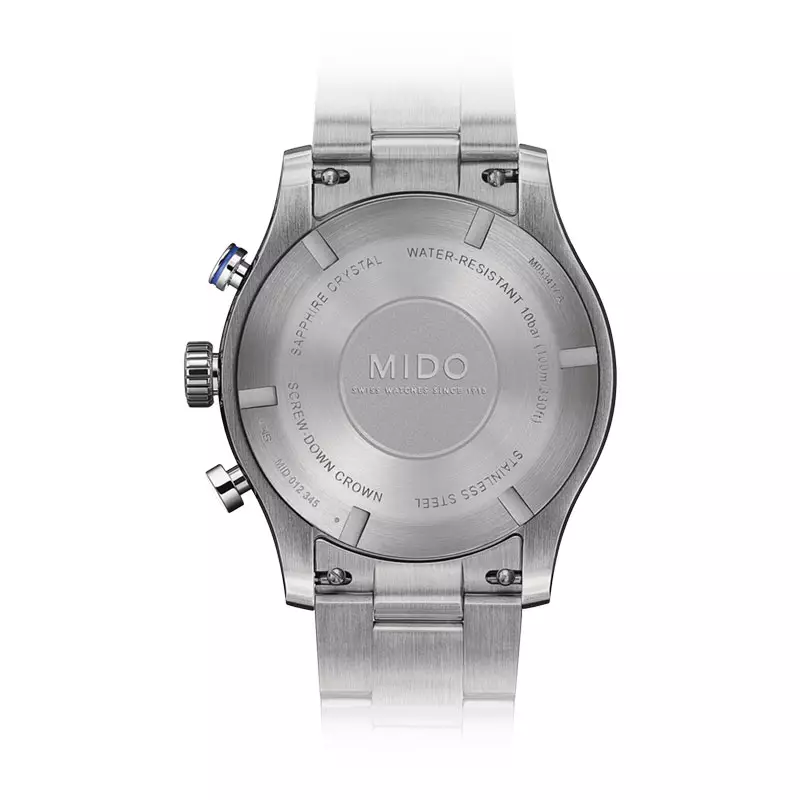 Jam Tangan Pria Mido Multifort M053.417.11.041.00 Chronograph Blue Dial Stainless Steel Strap