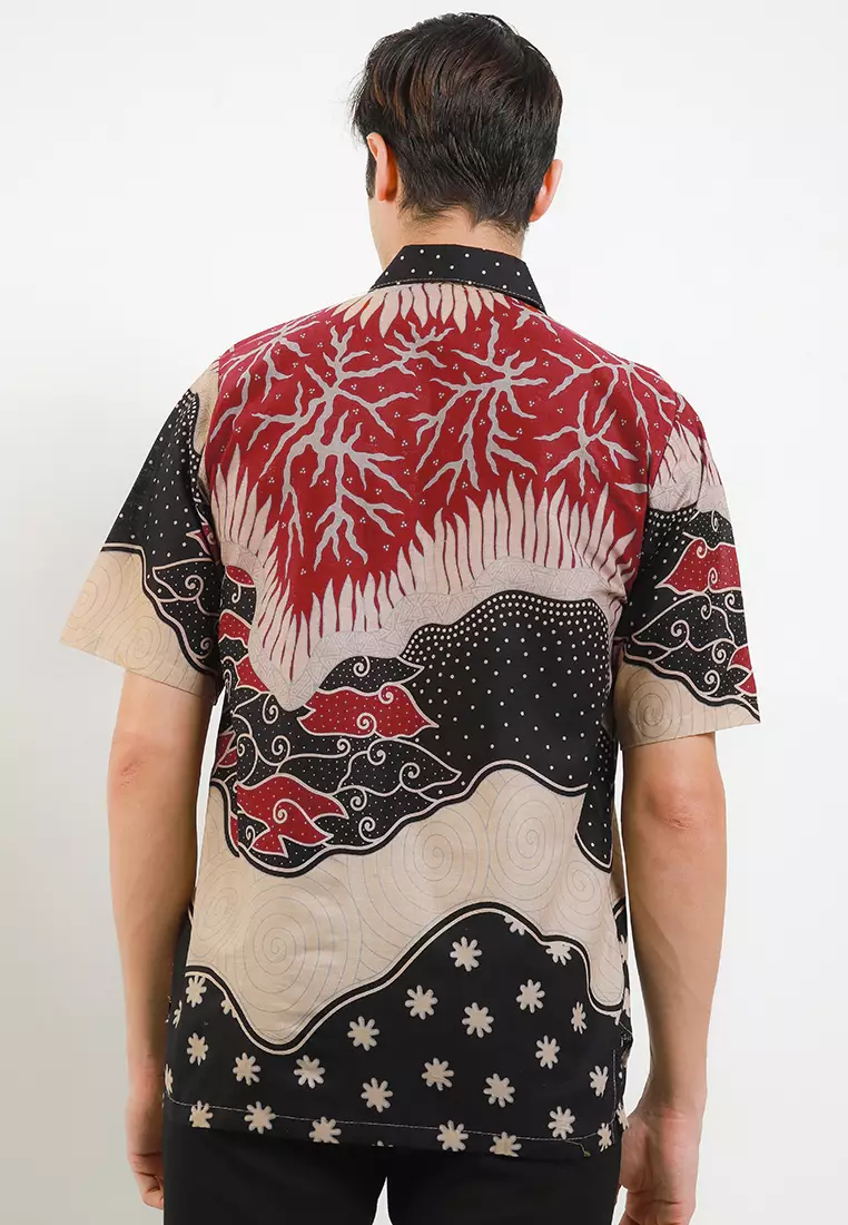 Hawaii Kemeja Batik Exclusive Premium Pria Casual Modern Lengan Pendek