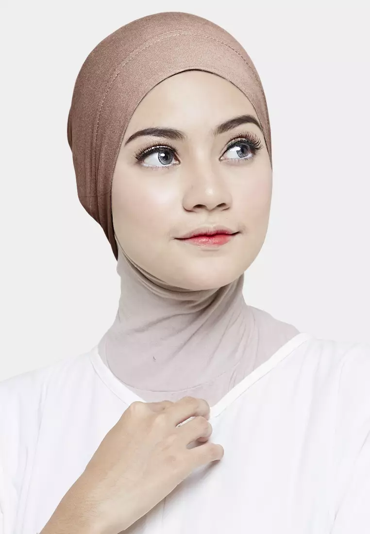 Cotton Bee - Inner Rayon Basic | Ciput Hijab Karet | Dalaman Kerudung - Machiato