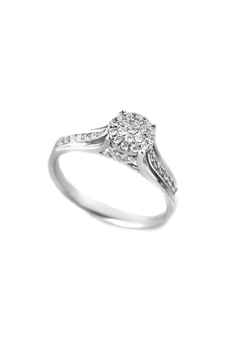 Tomei white outlet gold ring