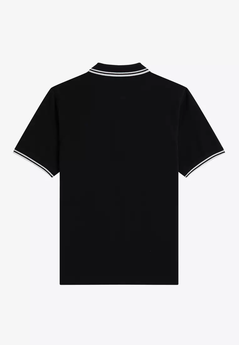 Fred Perry G3600 Twin Tipped Fred Perry Shirt (Black / White / White)