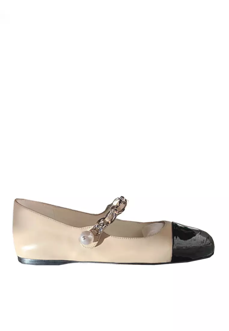 Discount on Twenty Eight Shoes  shoes - SKU: VANSA Microfiber Leathers  Chain Mary Jane Flats VSW-F9098