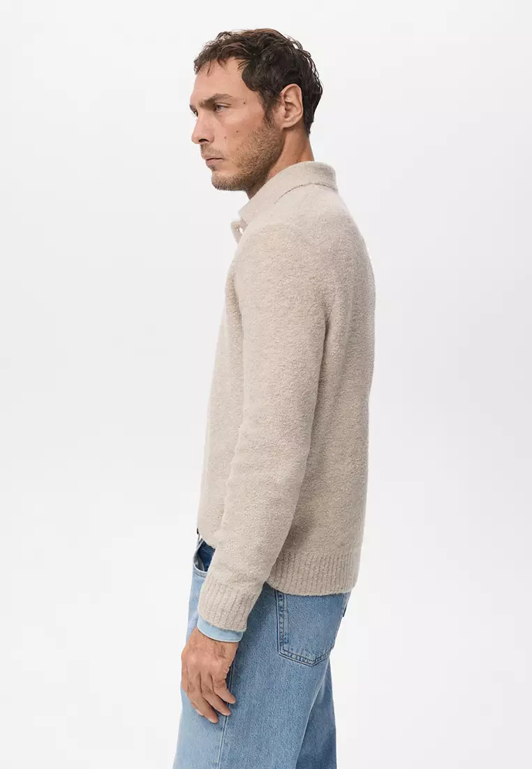 Mini Boucle Knit Polo Shirt