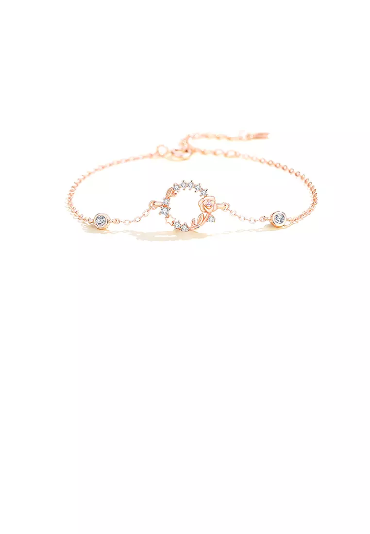 Buy Glamorousky 925 Sterling Silver Plated Rose Gold Fashion