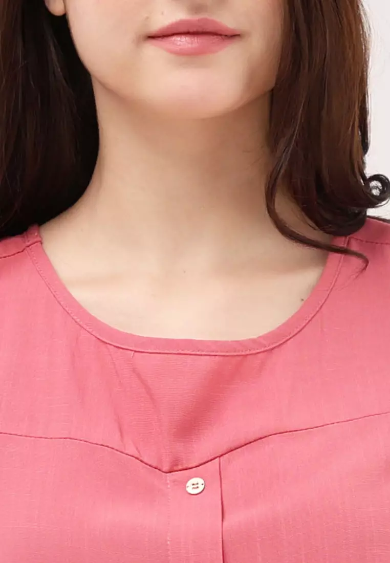 Short Sleeves Roundneck Blouse