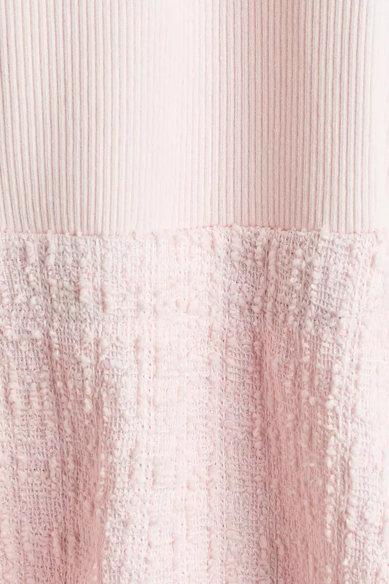 Flared-skirt collared dress