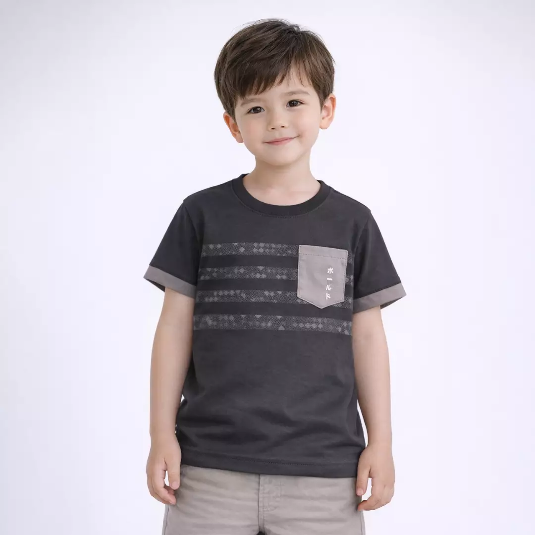 Ryusei Kaos Anak Hato Pocket Black