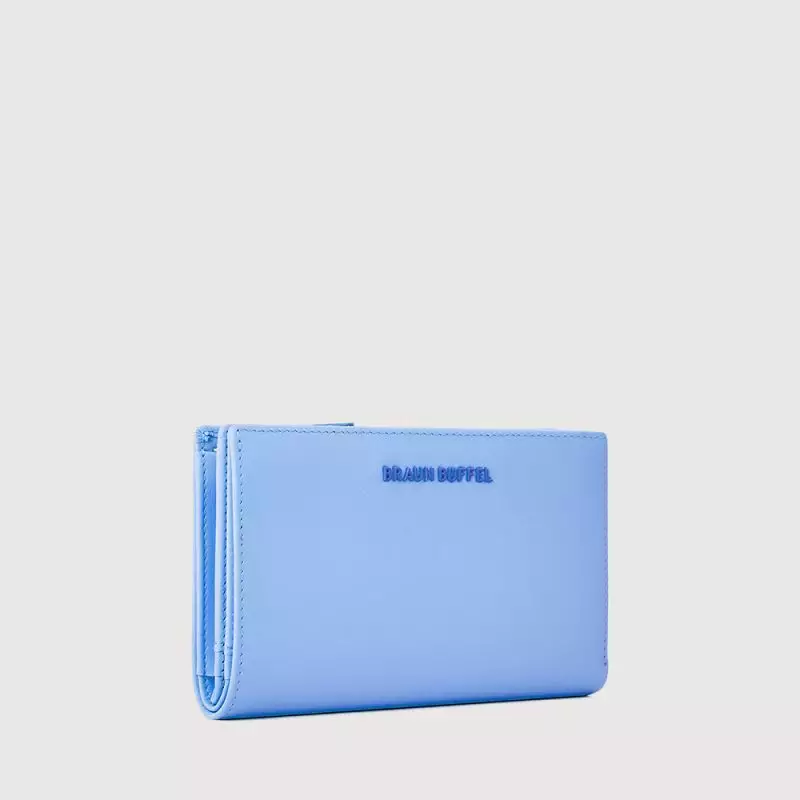 X 2 FOLD 3/4 WALLET WITH EXTERNAL COIN COMPARTMENT