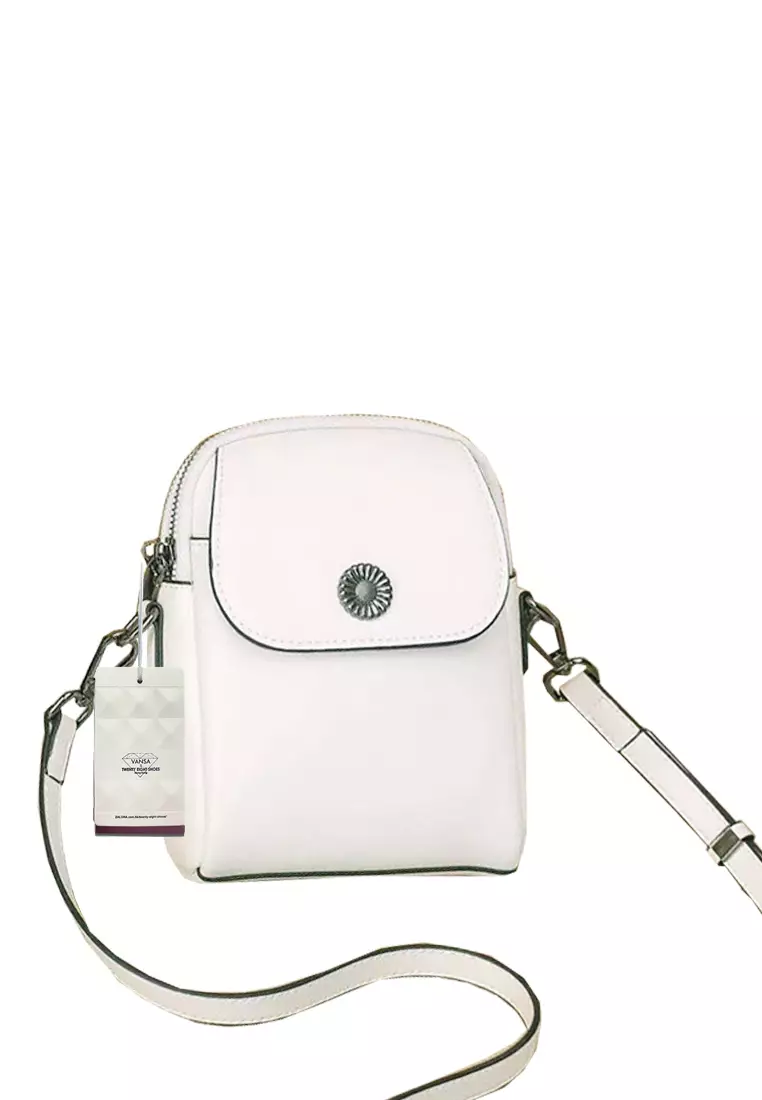 White and silver crossbody bag best sale