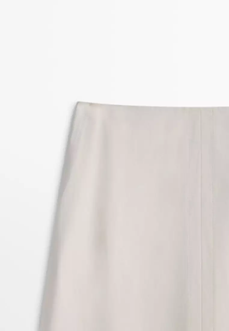 Massimo Dutti Flared Skirt with Top Stitching Detail 2025