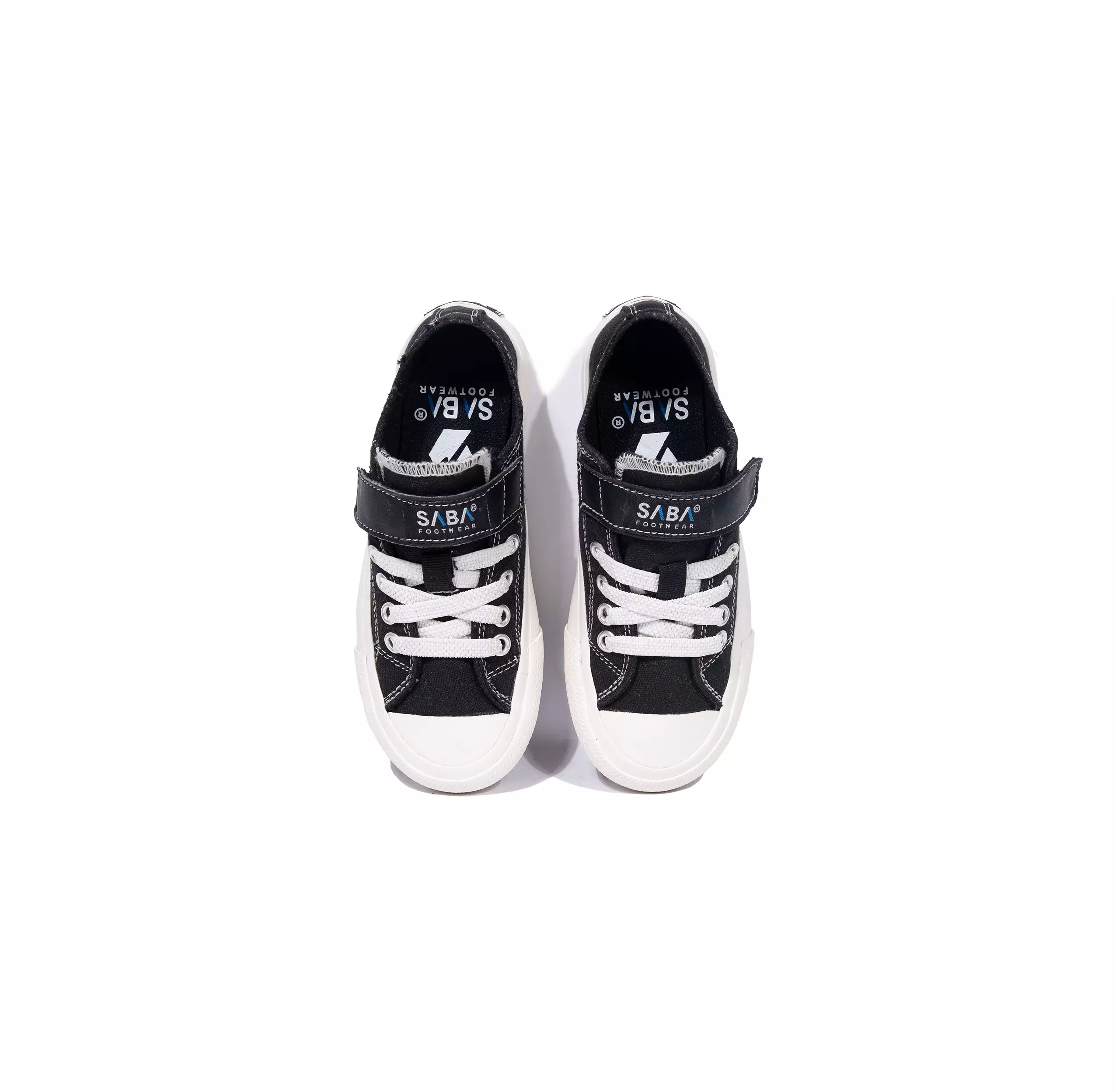 SABA KIDS Jason Black White - Sepatu Sneakers Sekolah Anak Original 100% JS 01