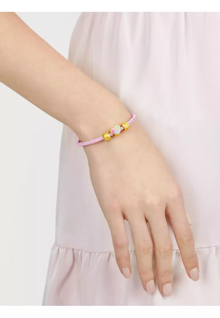 Charme 999 24K Gold Letter I Alphabet Charm 92725C (Bracelet not included)