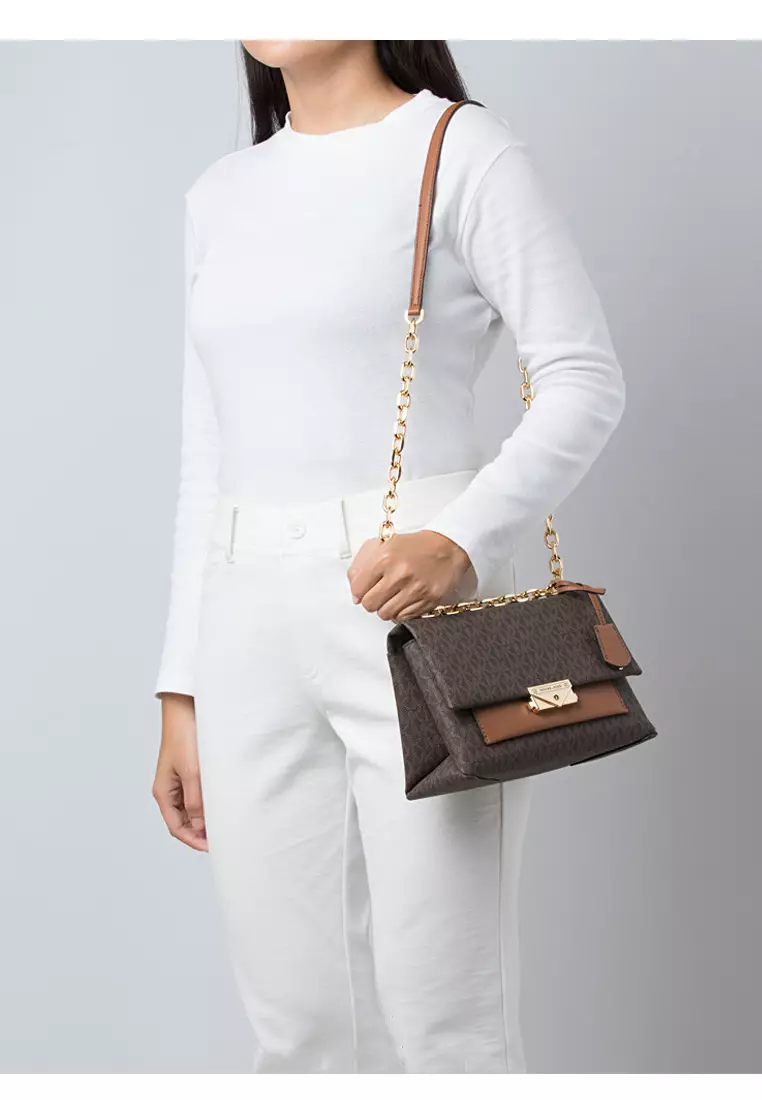 Cece Medium Logo Shoulder Bag - Brown