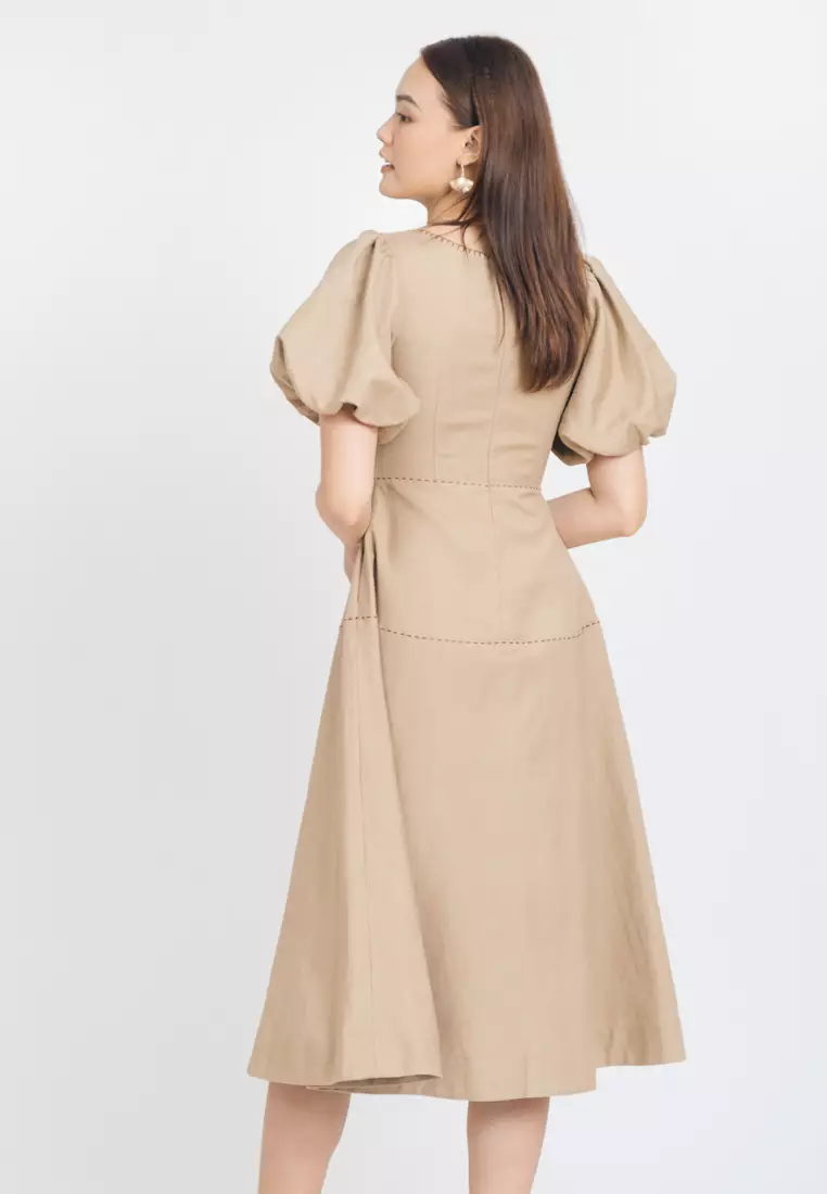 Brighter Day Linen Midi Dress