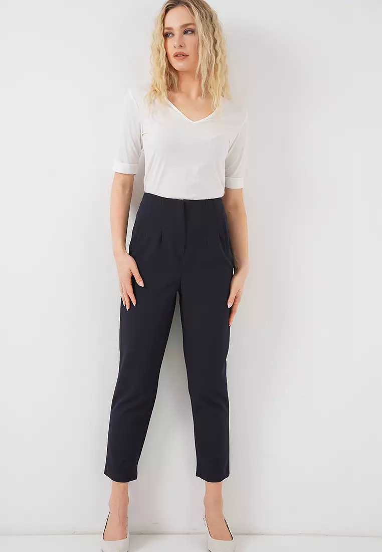 High Waist Ankle Trousers
