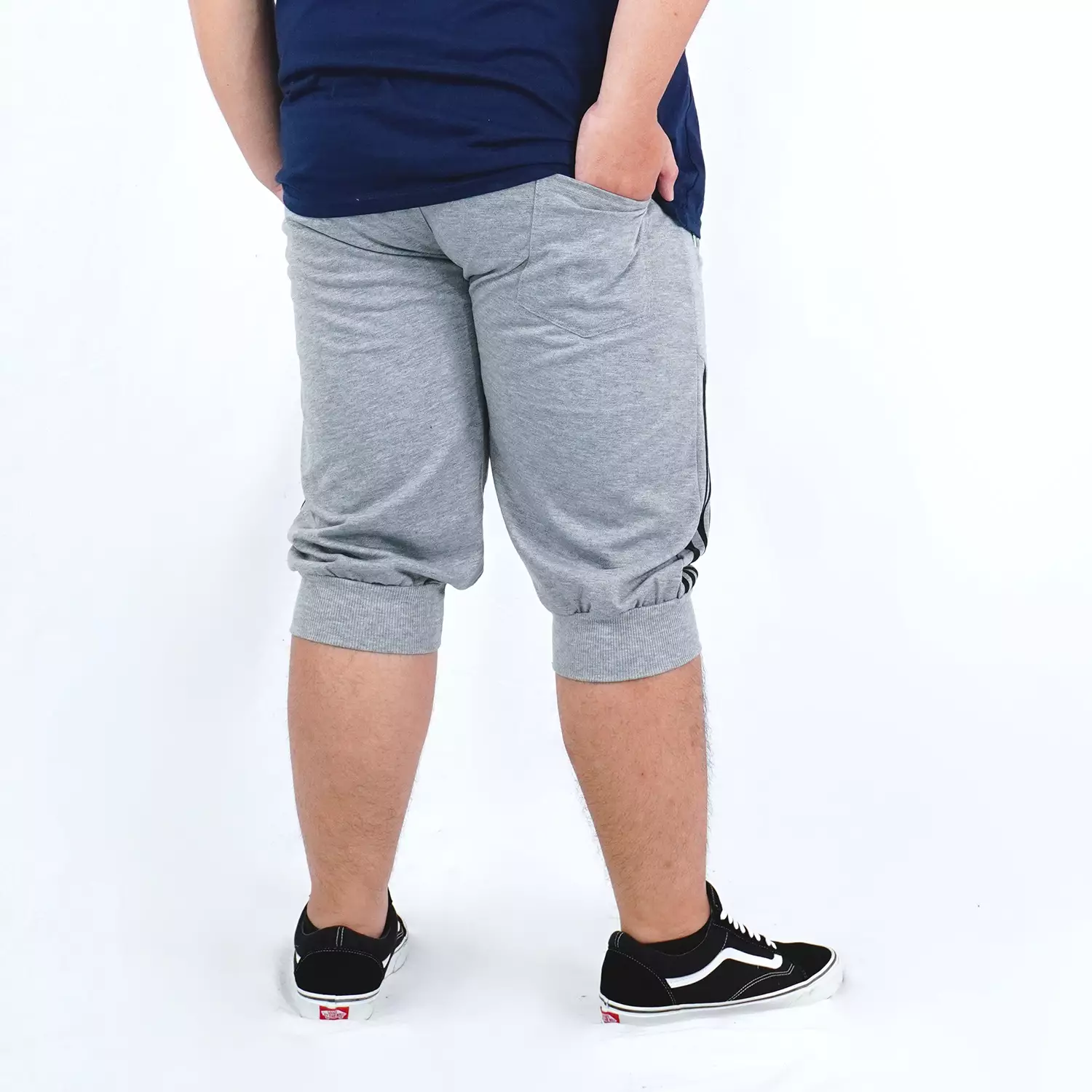 Steve Celana Pria Jumbo Celana Big Size Celana Pendek Bigsize Celana Pria Celana Pendek Big Size - ABU MUDA