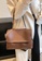 Lara brown Women's Plain Capacious PU Leather Tote Bag Shoulder Bag - Brown F853CAC59F39D1GS_3