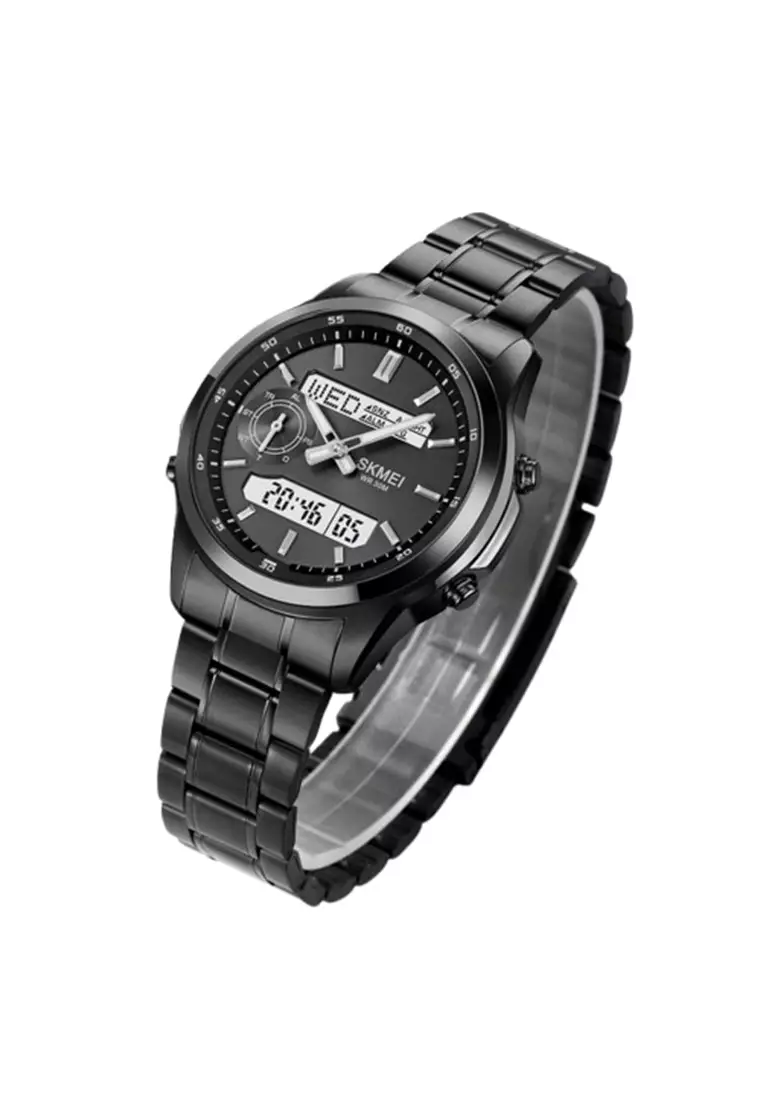 Jam Tangan Digital Analog Pria Elegant 2284 ORIGINAL - Black