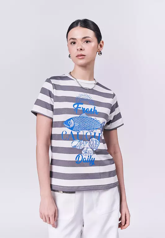 Summer Tees 2025 Fished Short Sleeve Shirt Top