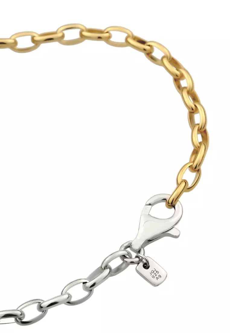 Buy Kuzzoi Bracelet Men Chain Bicolor Gold Plated Embellished With ...