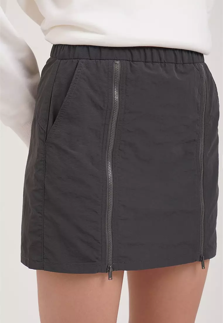 Zippered Nylon Skort