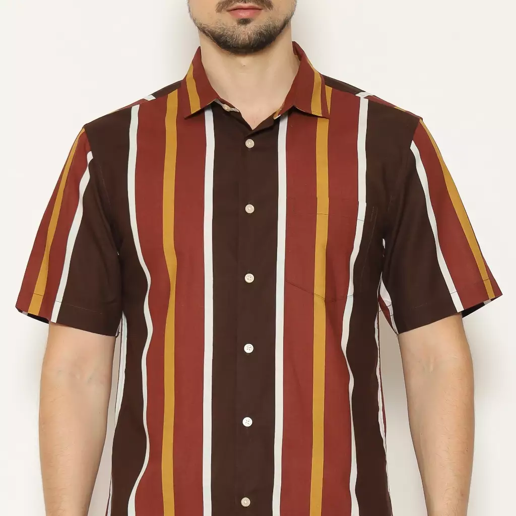 AMK Kemeja Pria Lengan Pendek SHP Dakota S/S Brown