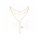 Glamorousky white Simple Fashion Plated Gold Geometric Chain Tassel Pendant with Imitation Pearls and Multilayer Necklace 0657CACBC01D4CGS_2