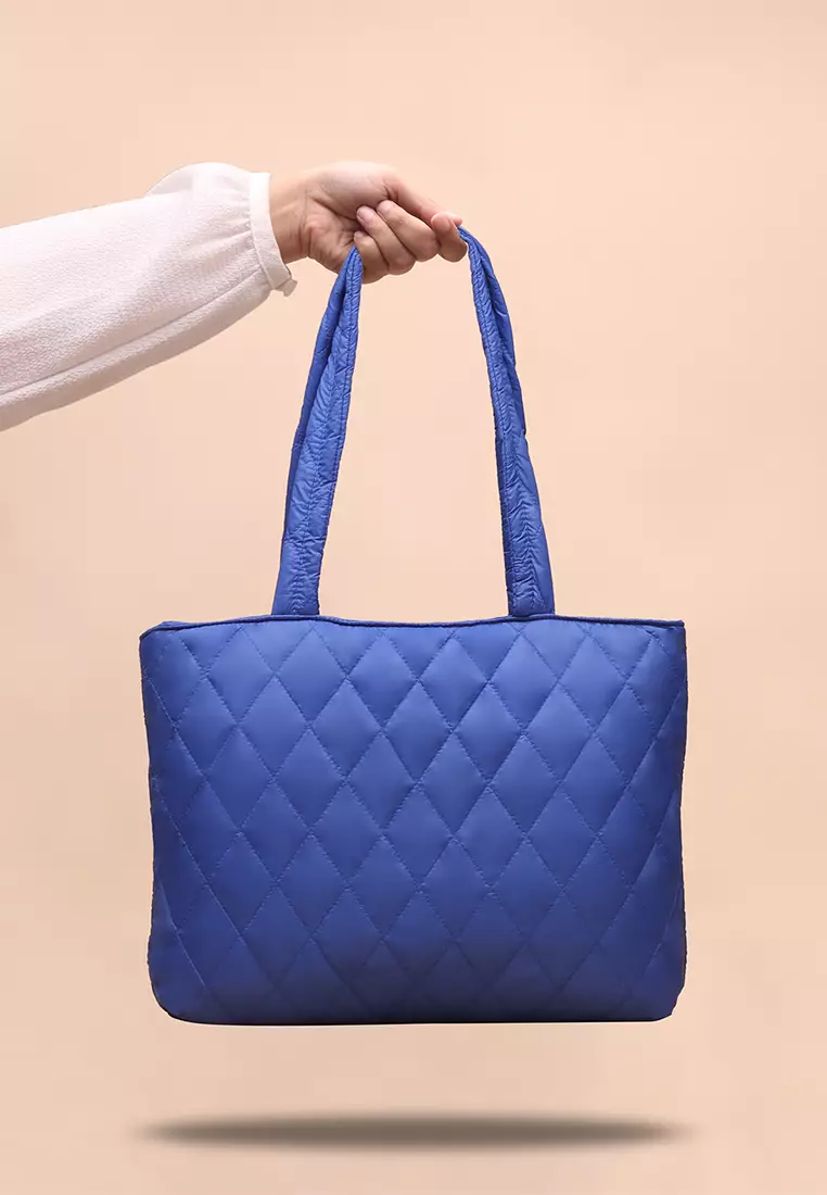 Tas Tote Wanita Silvertote Mia Pillow Blue Electric