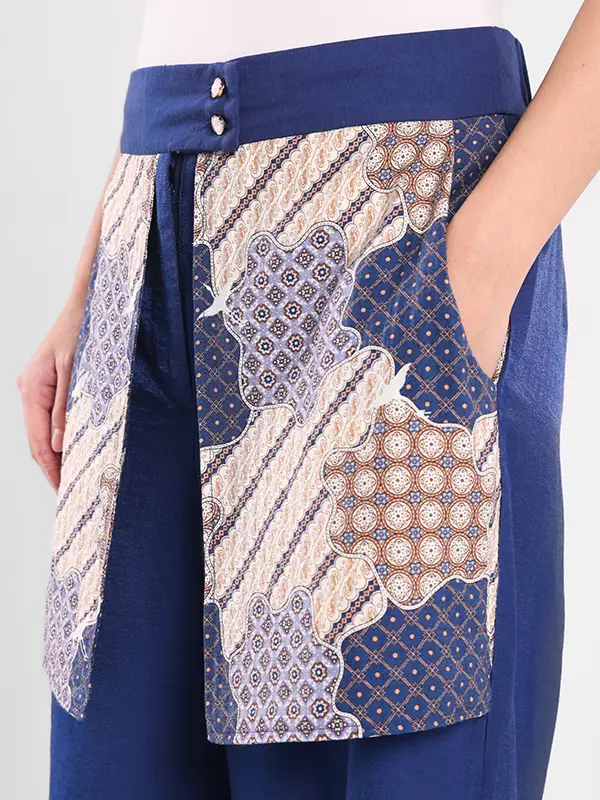 Minimal - Rumi - Celana Batik Parang - Blue Warna Blue