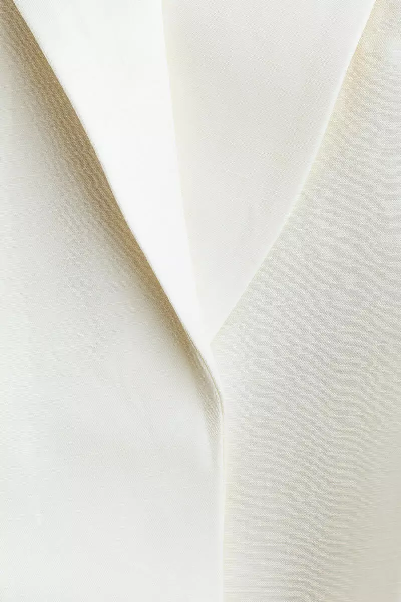 Linen-blend blazer