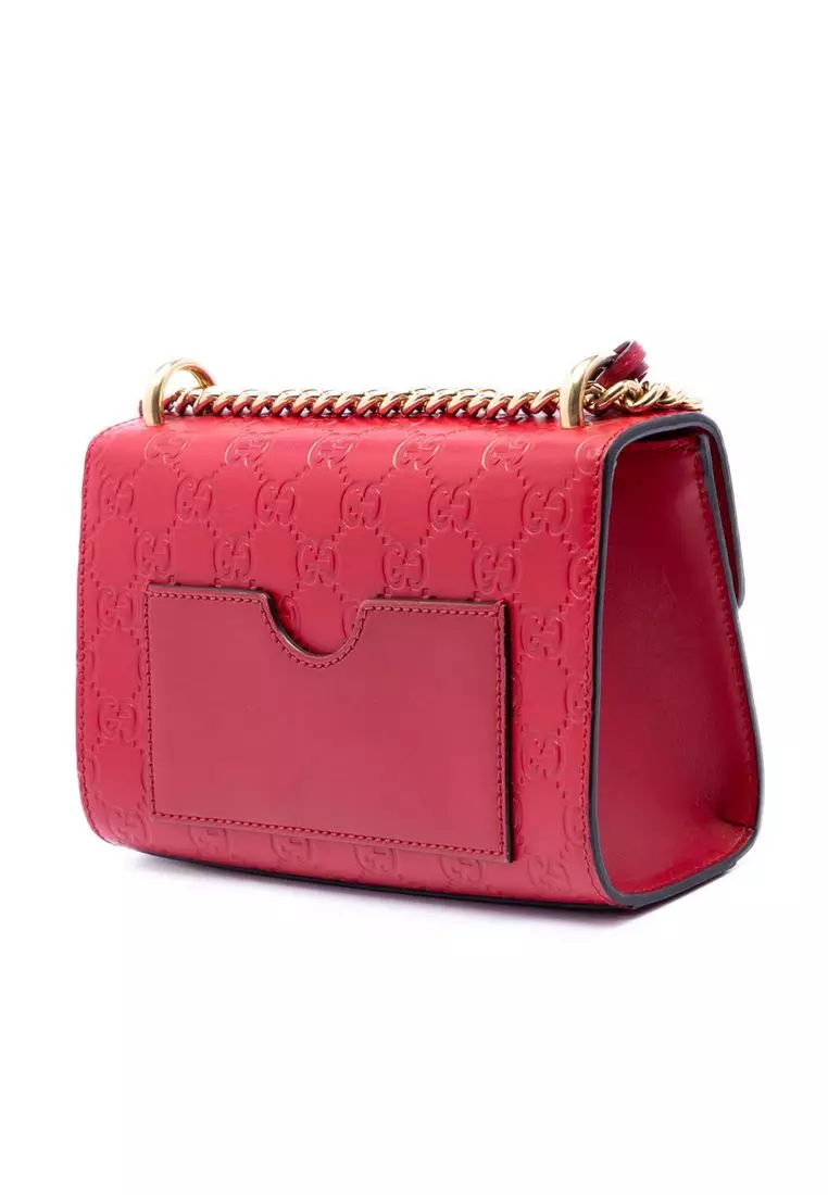Pre-Loved Gucci Small Guccissima Padlock Crossbody