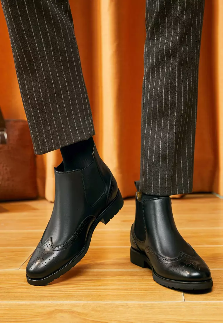 Brogue style best sale chelsea boots