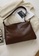 Lara brown Women's Plain PU Leather Zipper Tote Bag Shoulder Bag - Coffee 98AD2ACF272718GS_7