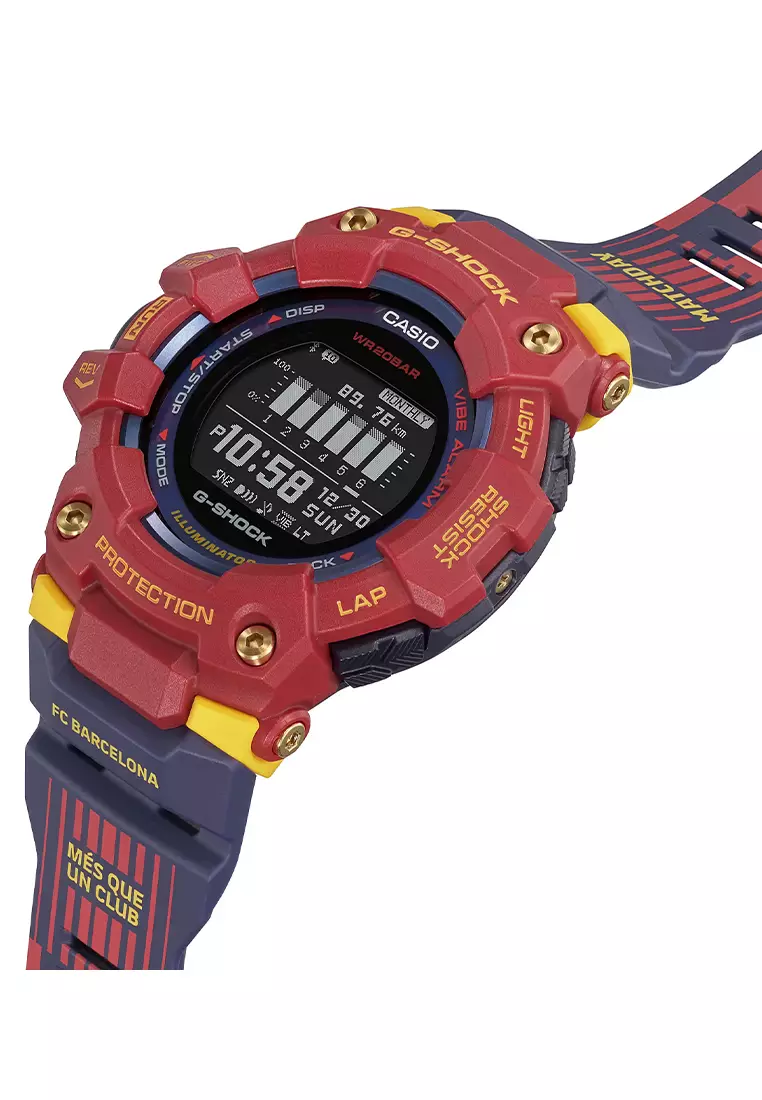 Casio G-Shock Limited Barcelona - Jam Tangan Digital Pria - Resin Strap - GBD-100BAR-4DR