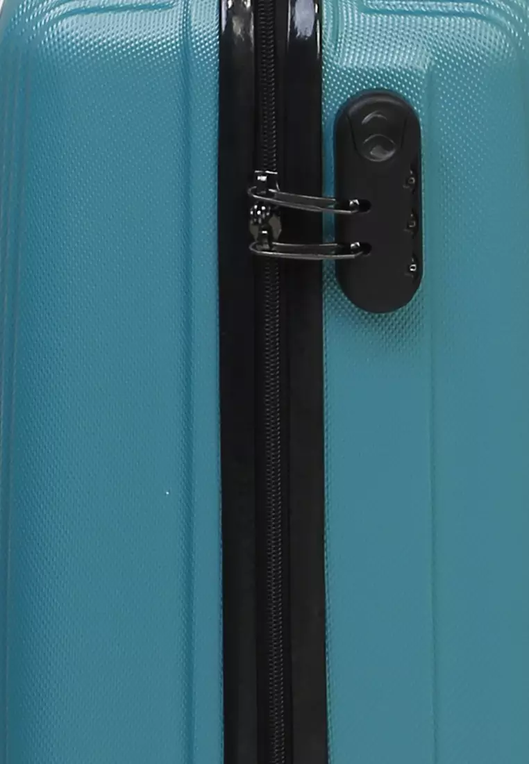 Caroline Koper Hardcase Unisex Size 18 Inch Tas Travel Large Compartment Material ABS+PVC Coated ORIGINAL - Green