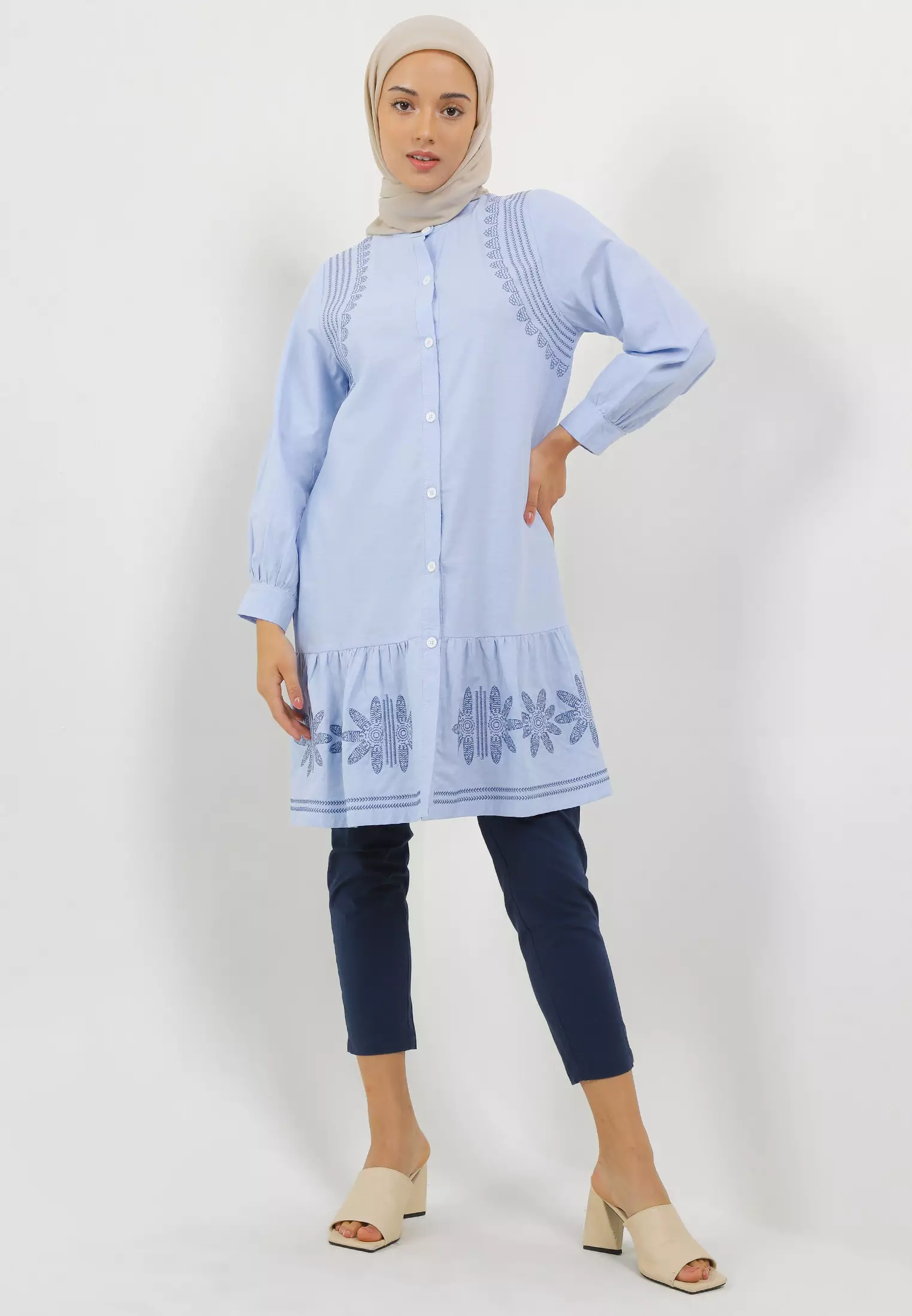 MFMW Udom Tunik Blue Motif