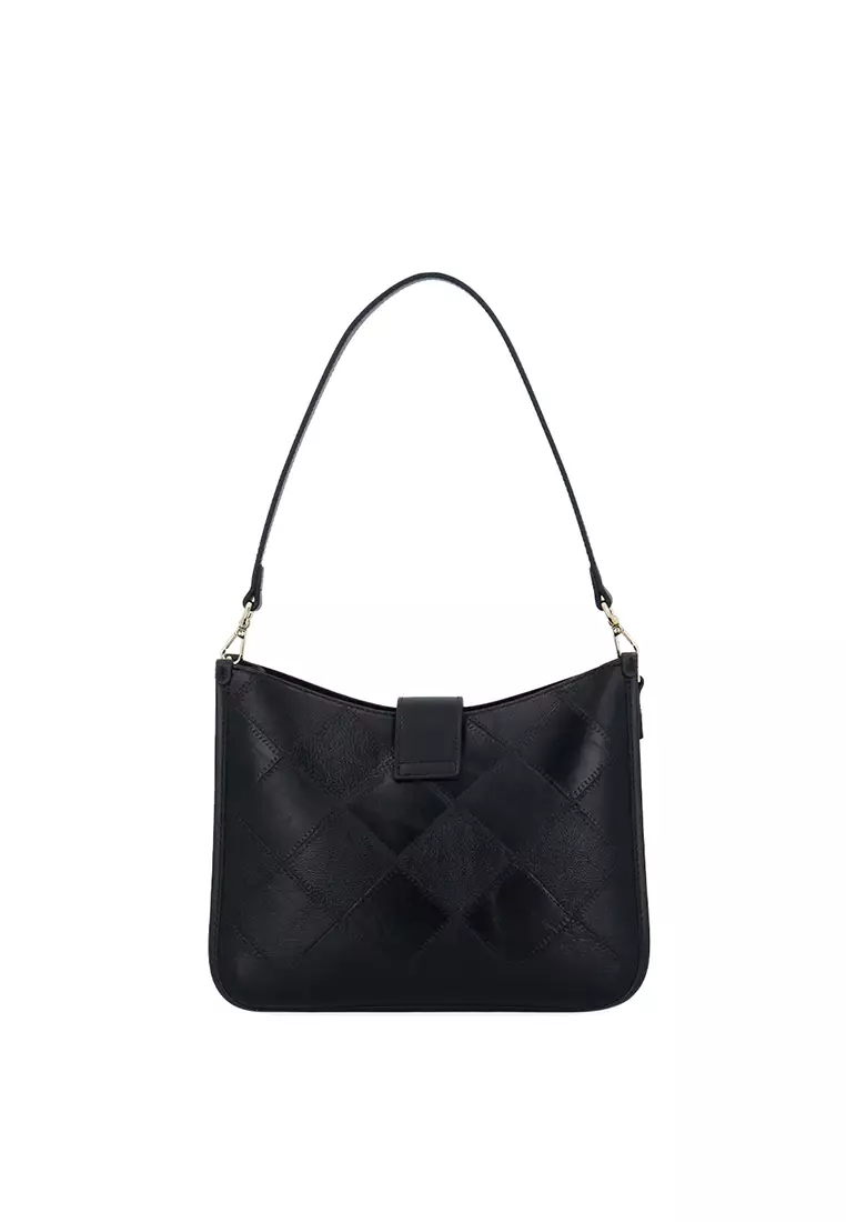 CR Lorena Woven Tote Bag - Black