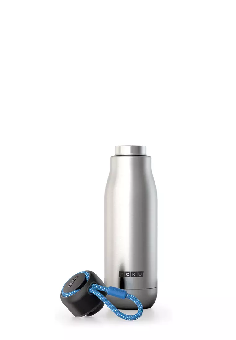 Zoku Silver 18oz Stainless Bottle - Botol Minum Termos,  Botol Minum Tahan Panas Dingin