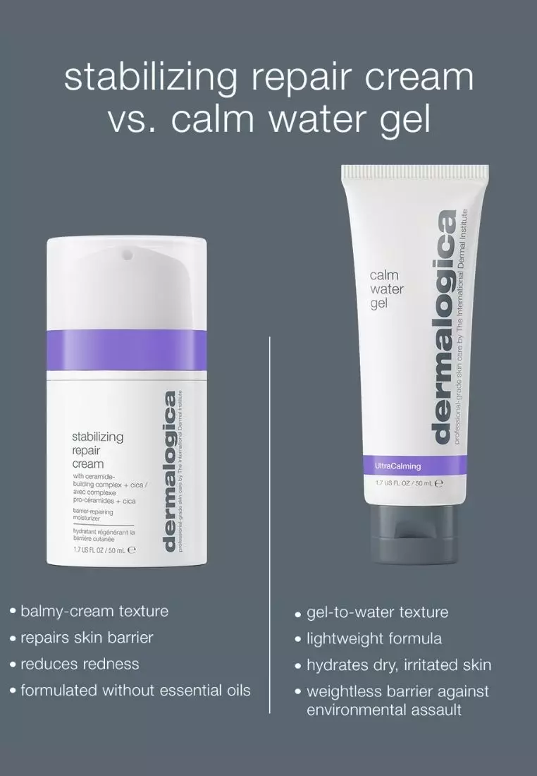 calm water gel, calms and hydrates sensitive skin